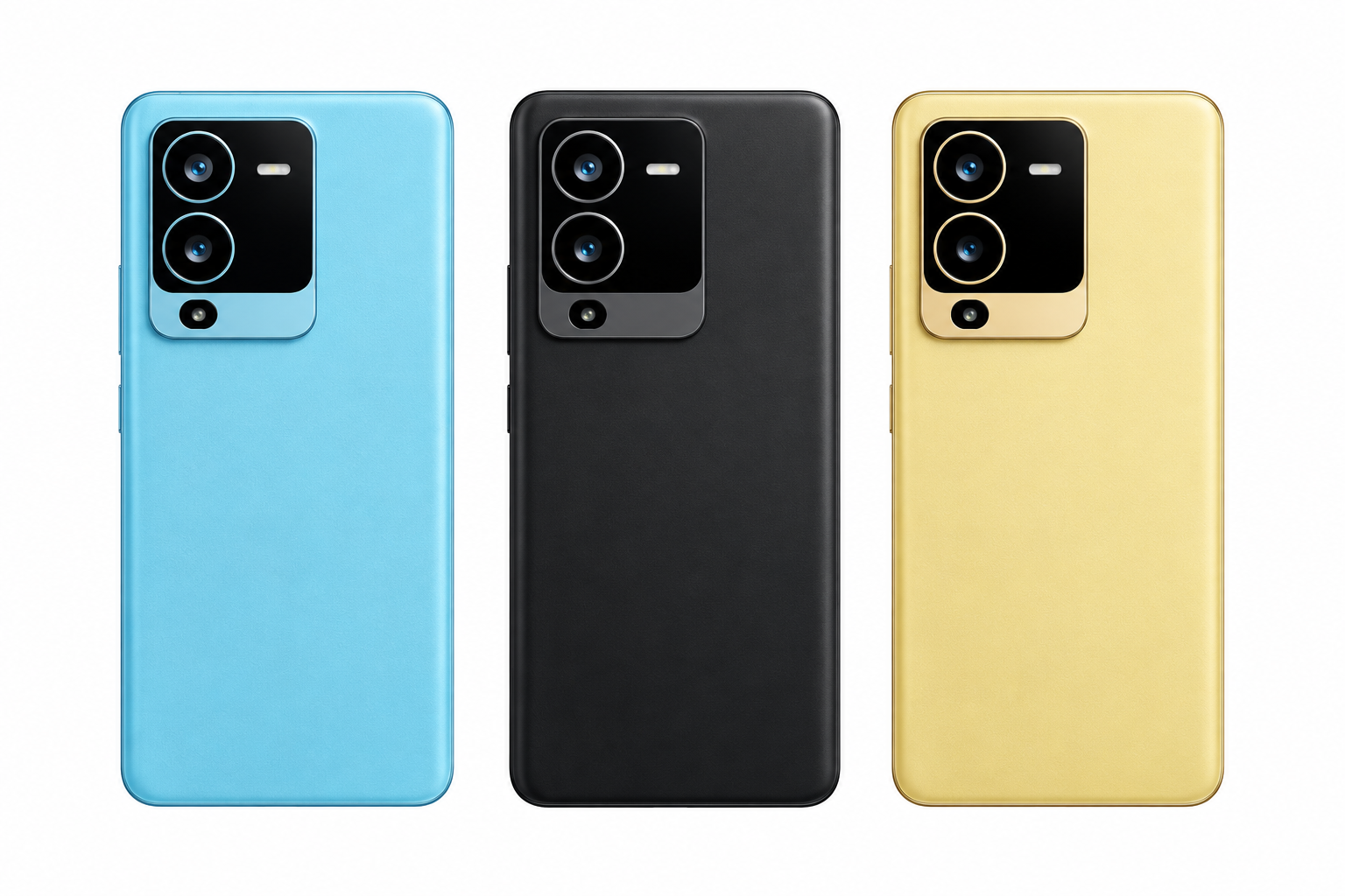 Compatible Replacement For Vivo V25 Pro 5G Full Housing Body – Blue, Black & Yellow